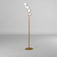 thumbnail image 4 of Dainolite 5LT Incandescent Floor Lamp, Aged Brass,WH Glass, 4 of 7
