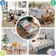 thumbnail image 4 of Pioneer Flower Floral Print Pattern Rectangle Tablecloth 60"x102",Waterproof Polyester Rectangle Table Cloth, Wipeable Spillproof Polyester Tablecloth for Dining, Camping, Indoor and Outdoor, 4 of 6