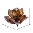 thumbnail image 2 of Vickerman 7" Artificial Mocha Glitter Magnolia on Clip, 2 pieces per bag, 2 of 2