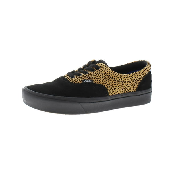 Vans Vans Era Women's Cheetah Print Mixed Media Low Top Sneakers Black Size 6
