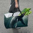 thumbnail image 7 of Whale Large Reusable Foldable Oxford Cloth Shopping Bag with Collapsible Bucket, Storage Box, and Laundry Bag, 7 of 7