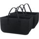 thumbnail image 1 of Sac à Bûche Cheminée 2Pièces Sac a Bois Sac à Bûches en Feutre, Grand Capacité Panier de Rangement Pliable Sac à Provisions, Pour Bois de Chauffage Journau Jouets Shopping - 50*25*25cm Noir Kuyhfg Bienvenido a Kuyhfg, 1 of 5