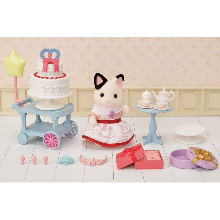 Calico Critters Tuxedo Cat Girl s Party Time Playset Dollhouse
