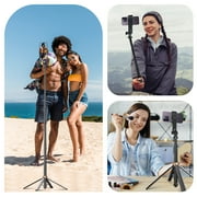 Selfie Stick Phone Tripod - 71 inch Tall Cell Phone Holder with Remote, Phone Stand with 1/4 inch screw mount for Recording, Compatible with iPhone, Android Phone, Camera & Gopro