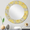 thumbnail image 2 of DESIGN ART Designart 'Retro Yellow Flowers' Printed Traditional Wall Mirror 24in.x36in., 2 of 5