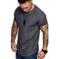 thumbnail image 1 of Playera Negra Para Hombre Cuello Redondo Manga Corta Lycra, 1 of 8