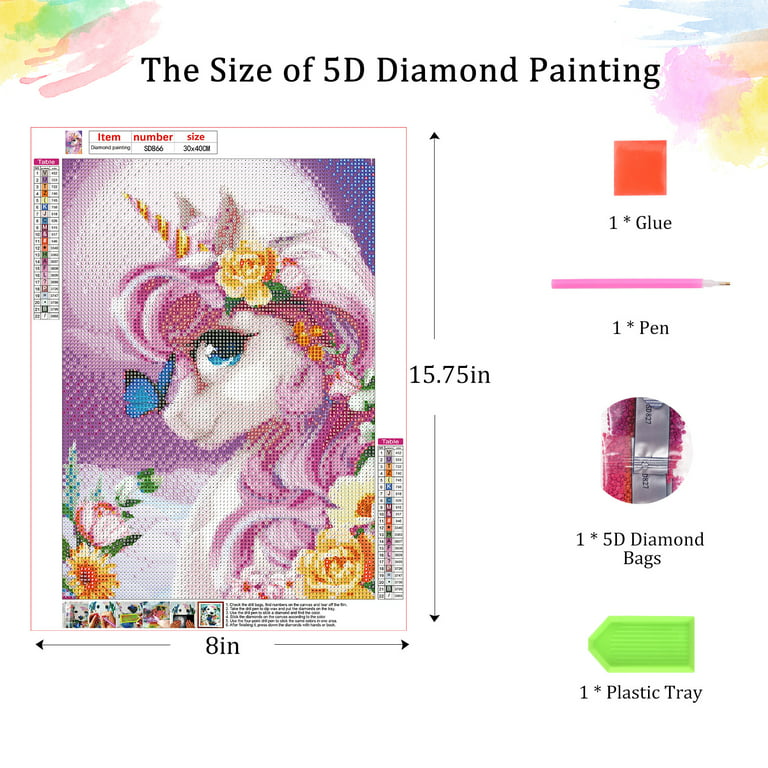 Diamond Painting Kits for Adults, Diamond Art, Crystal Gem Jewel Art Kits  for Adults Kids, 5D