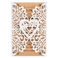 thumbnail image 1 of 10 Pcs Cartes d'Invitation en Papier Perlé pour Mariage Anniversaire Fête, 1 of 8