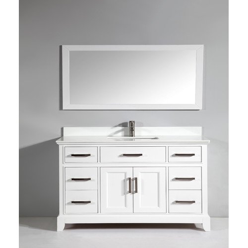 Vanity Art Phoenix Stone 60'' Single Bathroom Vanity with Mirror