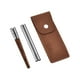 thumbnail image 4 of Palillos de madera portátiles, ligeros y versátiles con funda de almacenamiento para actividades al aire libre marrón y plata, 4 of 9