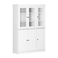 thumbnail image 2 of Palace Imports 100% Solid Wood Kitchen Pantry Storage Cabinet with Glass Doors and Adjustable Shelves, White, 2 of 5
