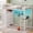 White, variant on Miniyam Twin Metal Loft Bed with Desk and 8 Storage Drawers and LED Light, Black