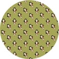 thumbnail image 1 of Ahgly Company Machine Washable Indoor Round Transitional Dark Yellow Green Area Rugs, 6' Round, 1 of 7
