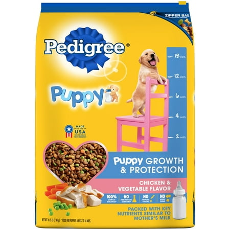 pedigree puppy growth protection dry dog food chicken vegetable