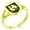 Gold, variant on Stainless Steel Dragon Guardian Coat of Arms Shield Minimalist Oval Top Polished Statement Signet Ring