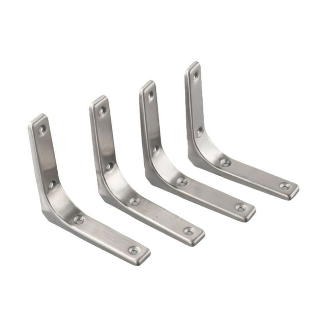 Heavy Duty L Shaped Steel Shelf Wall Mount Brackets for DIY Home Decor Furniture