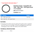 thumbnail image 2 of Distributor Gasket - Compatible with 1980 - 1988, 1990 - 1994 Toyota Tercel 1.5L 4-Cylinder 1981 1982 1983 1984 1985 1986 1987 1991 1992 1993, 2 of 2