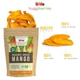 thumbnail image 3 of Huggiberries Organic Dried Mango Slices - Unsweetened Natural Vegan Dried Fruit Snack - Non-GMO, Sugar-free Sun Dried Mango Slices for Cereal Bowls, Ice Cream, Baking - USDA Organic - 3.5OZ (100g), 3 of 8