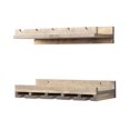 thumbnail image 2 of del Hutson Designs Rustic Luxe 24" Wine Bottle & Glass Rack, Set of 2, Grey, 2 of 9
