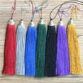 thumbnail image 4 of U8MO 17cm Alloy Metal Cap Ice Silk Tassel Trim Craft Jewelry Making DIY Accessory-10# rose red, 4 of 6