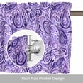 thumbnail image 6 of Purple Paisley Floral Valance Curtain for Windows Retro Abstract Watercolor Paisley Floral Rod Pocket Curtain Valances Short Window Treatments for Kitchen Bathroom Laundry Basement 42 x 18 Inch, 6 of 9