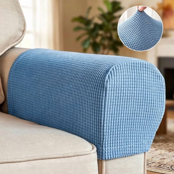 Armrest Covers, Arm Chair Covers, Anti‑Slip Furniture Protector Slipcovers for Armchairs, Sofa Couches, Recliners(Denim Blue)