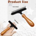 thumbnail image 2 of Shiyou-Râteau pour Tapis Mat - Peigne Portatif, Râteau Shaggy Portable pour Moeller et Rendre les Tapis Moelleux, 2 of 4