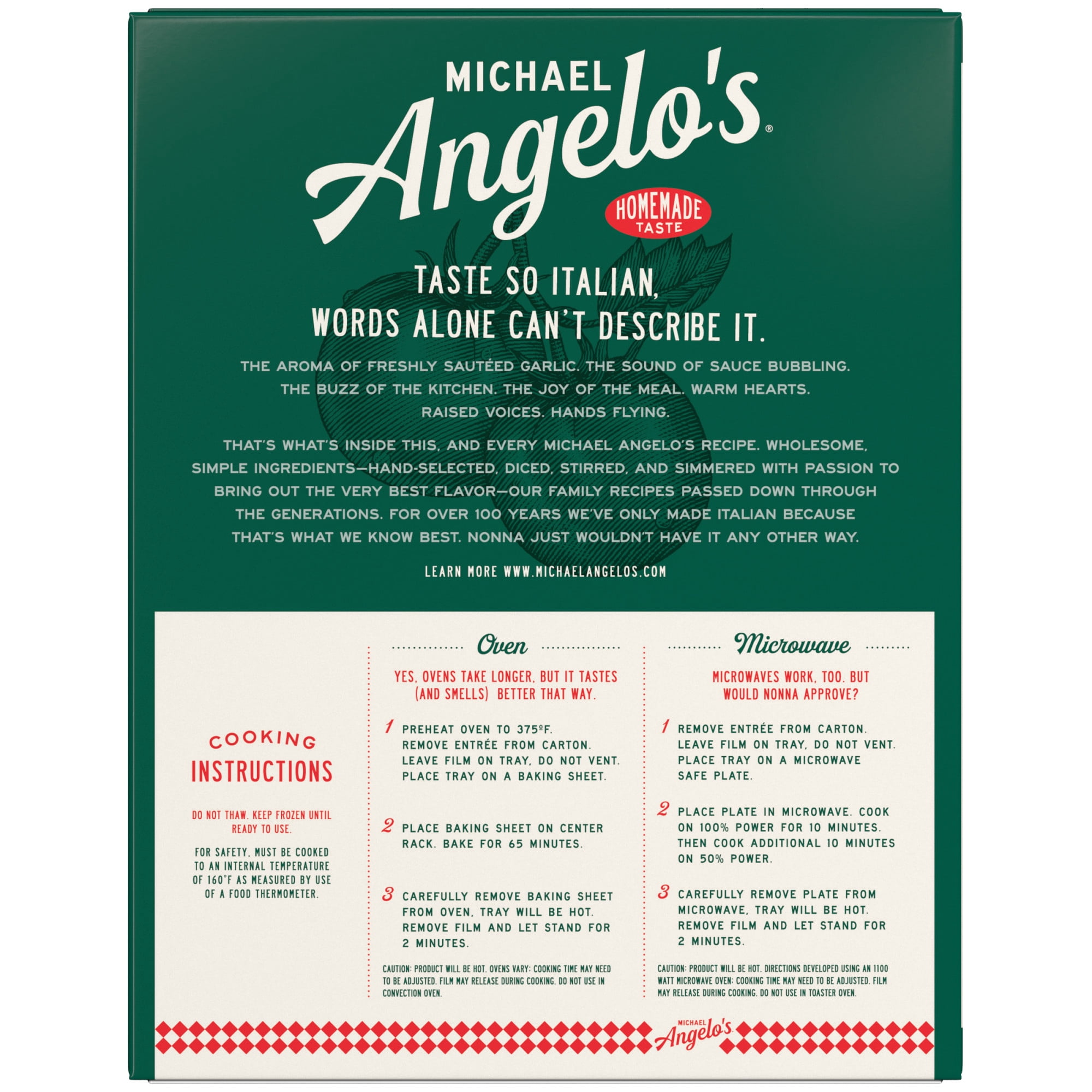 Michael Angelo's Eggplant Parmigiana Frozen, 30 oz Box