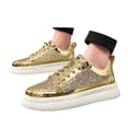 thumbnail image 2 of Fashion Sneakers Glitter Shiny Low Top Thick-Soled Low-Top Casual Shoes Comfortable Athletic Walking Footwear Versatile Four-Season Footwear Suitable for Year-Round Use, 2 of 6