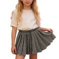 thumbnail image 6 of Shadoumai Shimmering Pleated Girls Skirt with Sparkly Sequins Drawstring Elastic Waist Comfortable Mini Skirt for Everyday Wear, 6 of 6