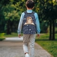 thumbnail image 4 of POLERO 17 Inch Backpack for Kids, Polyester Lightweight Side Mesh Pockets School Backpack, Owl Math Design, 4 of 10