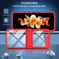 thumbnail image 2 of for Samsung Galaxy Z Flip 5 Case, Stylish Slim Crystal Clear PC Back + TPU Silicone Case Anti-fingerprint Shockproof Phone Cases for Samsung Galaxy Z Flip 5 5G, Red, 2 of 5
