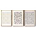 thumbnail image 5 of SHENIFY large 24x36in3pcs Natural Framed Boho Abstract Wall Art Mid-Century Tan Geometric Landscape Abstract Shapes Cozy Neutral Modern Minimalist Painting Decorative Artwork, 5 of 7