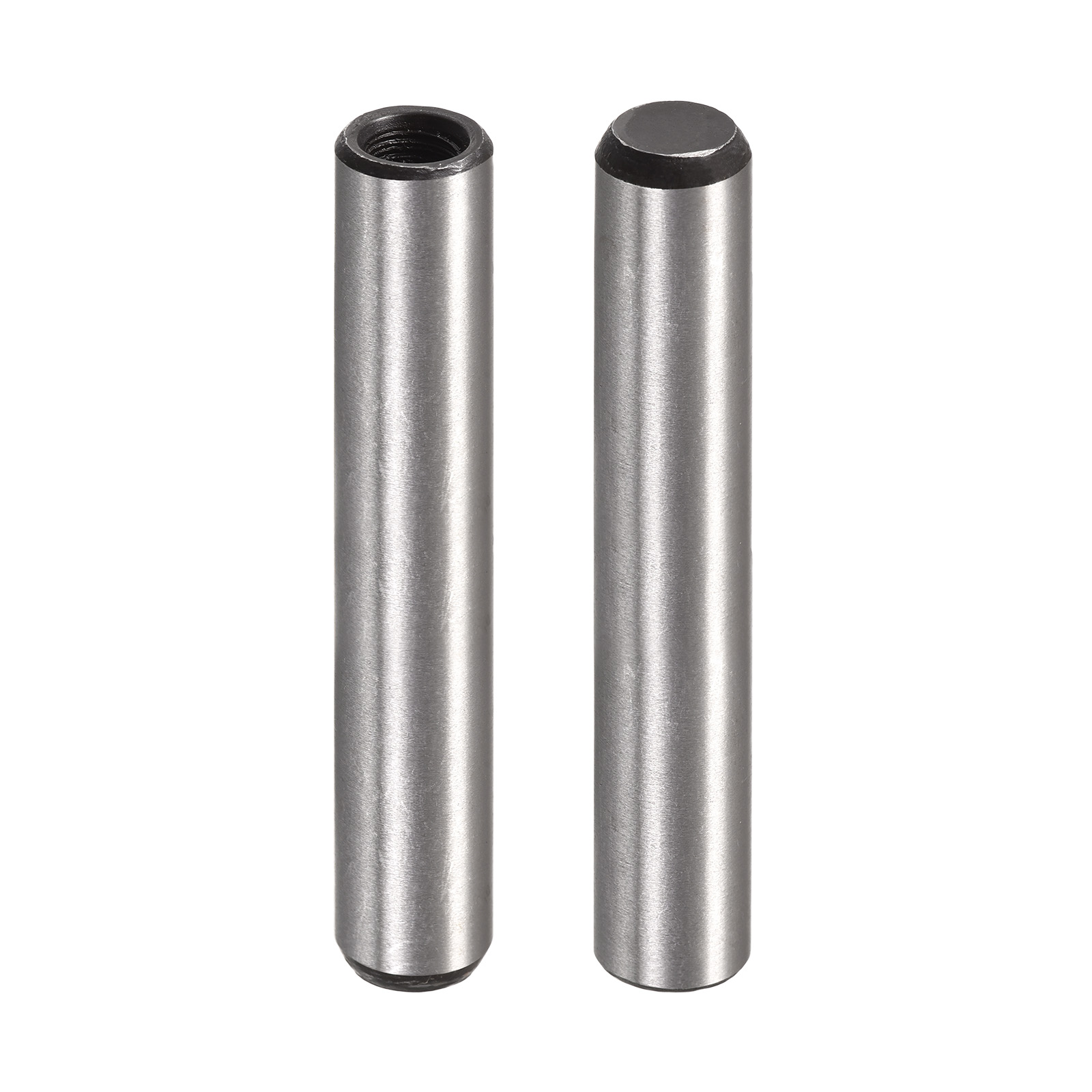 M6 Internal Thread Dowel Pin 2 Pack 10x55mm Chamfering Flat Carbon