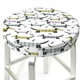 thumbnail image 6 of Goofa Dachshund Dog Puppy Printed Stool Covers Round, Waterproof Round Bar Stool Covers Anti-Slip Round Bar Stool Seat Cover with Elastic Bands Durable -13 inch, 6 of 7