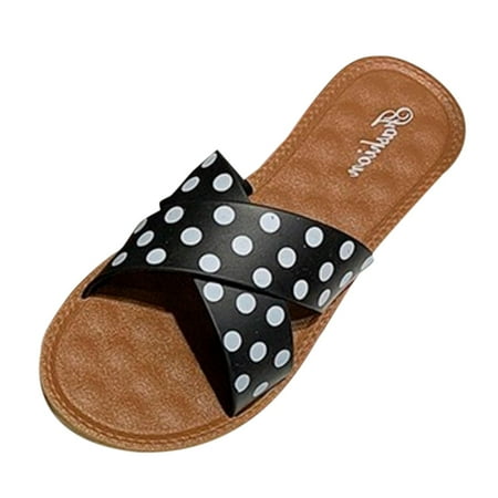 

Cathalem Women Sandals And Slippers Female Wear Flat Bottomed Fashionable Sandals Women Summer Beach Slipper Cute Black 37