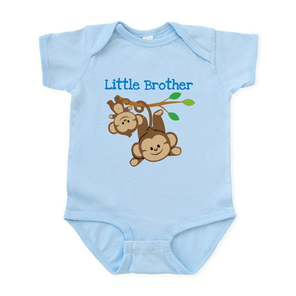 CafePress - Monkeys Little Bro W Big Infant Body Suit - Baby Light Bodysuit, Size Newborn - 24 Months