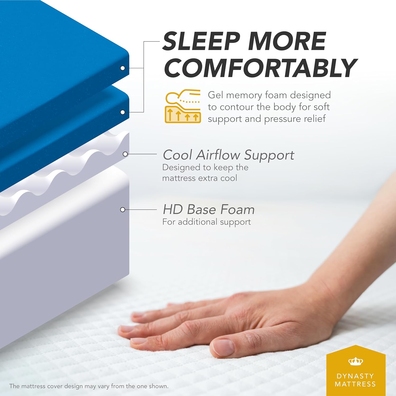 SIMING RV Queen Mattress 10-Inch CoolBreeze Medium-FirmGel Memory-Foam Mattress for RV Bed, Camper, Pop Up and Trailer