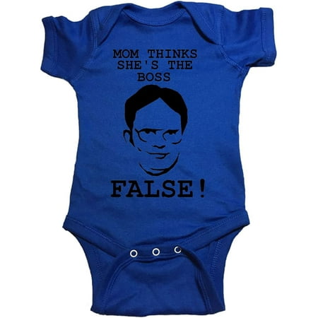 

The Office Baby One Piece Dwight Moms Thinks Shes The Boss Bodysuit