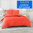 thumbnail image 2 of Nestl 3pc Queen Duvet Cover Set, Luxury Microfiber Duvet Cover Queen with 2 Pillow Shams, (90"x90"), Orange, 2 of 7