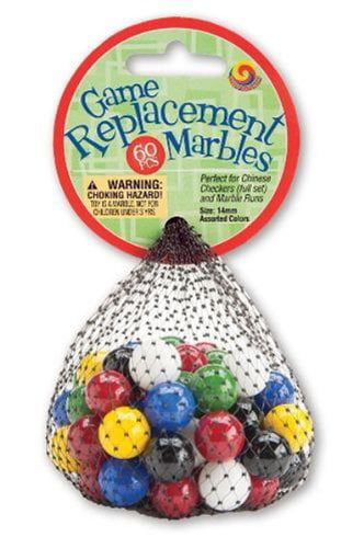 60 Mega Marbles 14mm Chinese Checkers and Marble Runs Game Replacement Marbles 