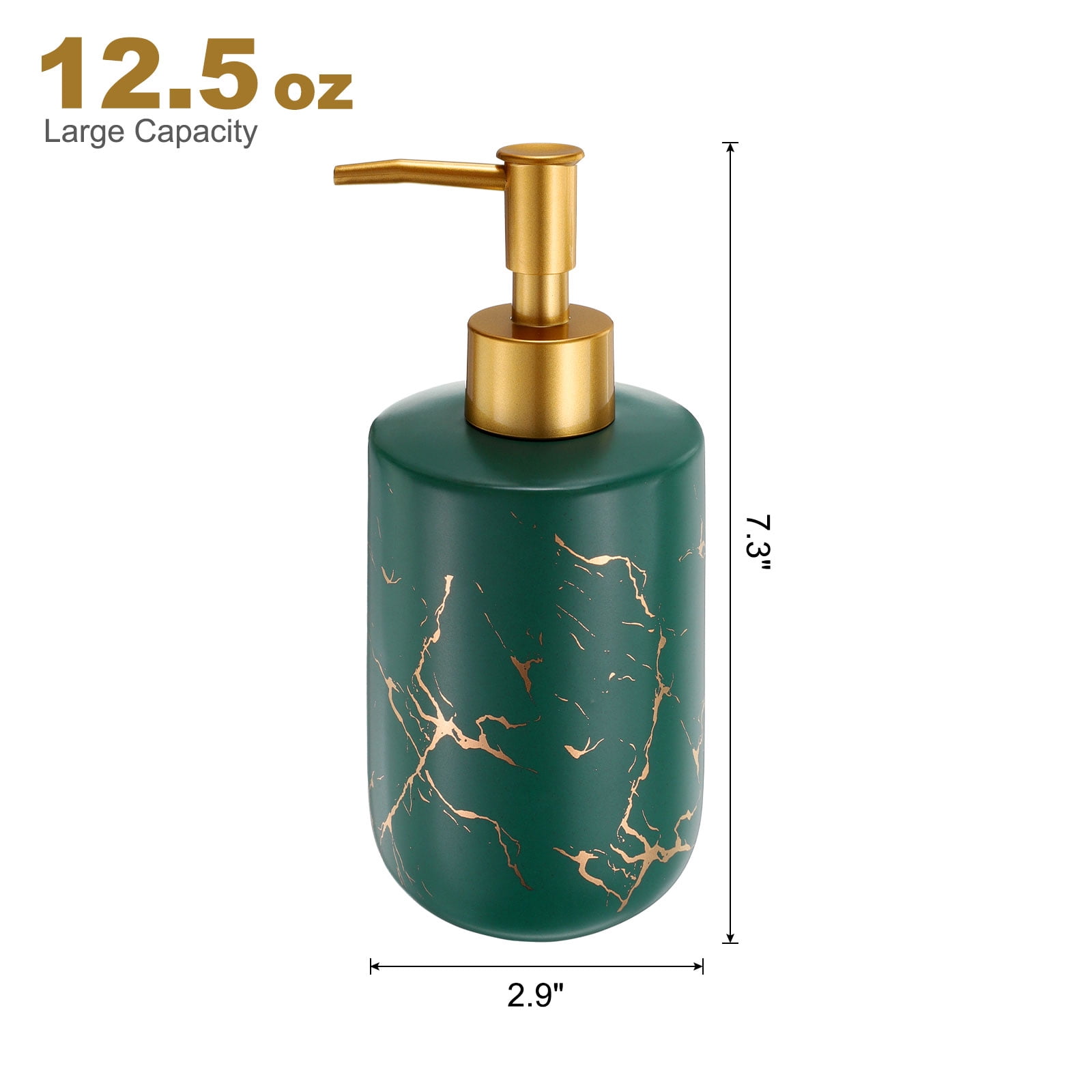 Unique Bargains Soap Dispenser for Kitchen Sink and Bathroom with Pump Green