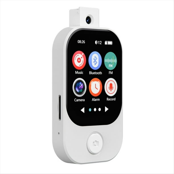Reproductor MP3 con Pantalla Táctil de 2,4 Pulgadas, Bluetooth 5.4, Altavoz HD Integrado, Radio FM y Grabación de Voz (B)