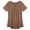 Khaki, variant on Zerlibeaful Short Sleeve Casual Tops for Women Summer Blouse T Shirt Loose Tunic Tee Plus Size T Shirts Basic Tee Tops