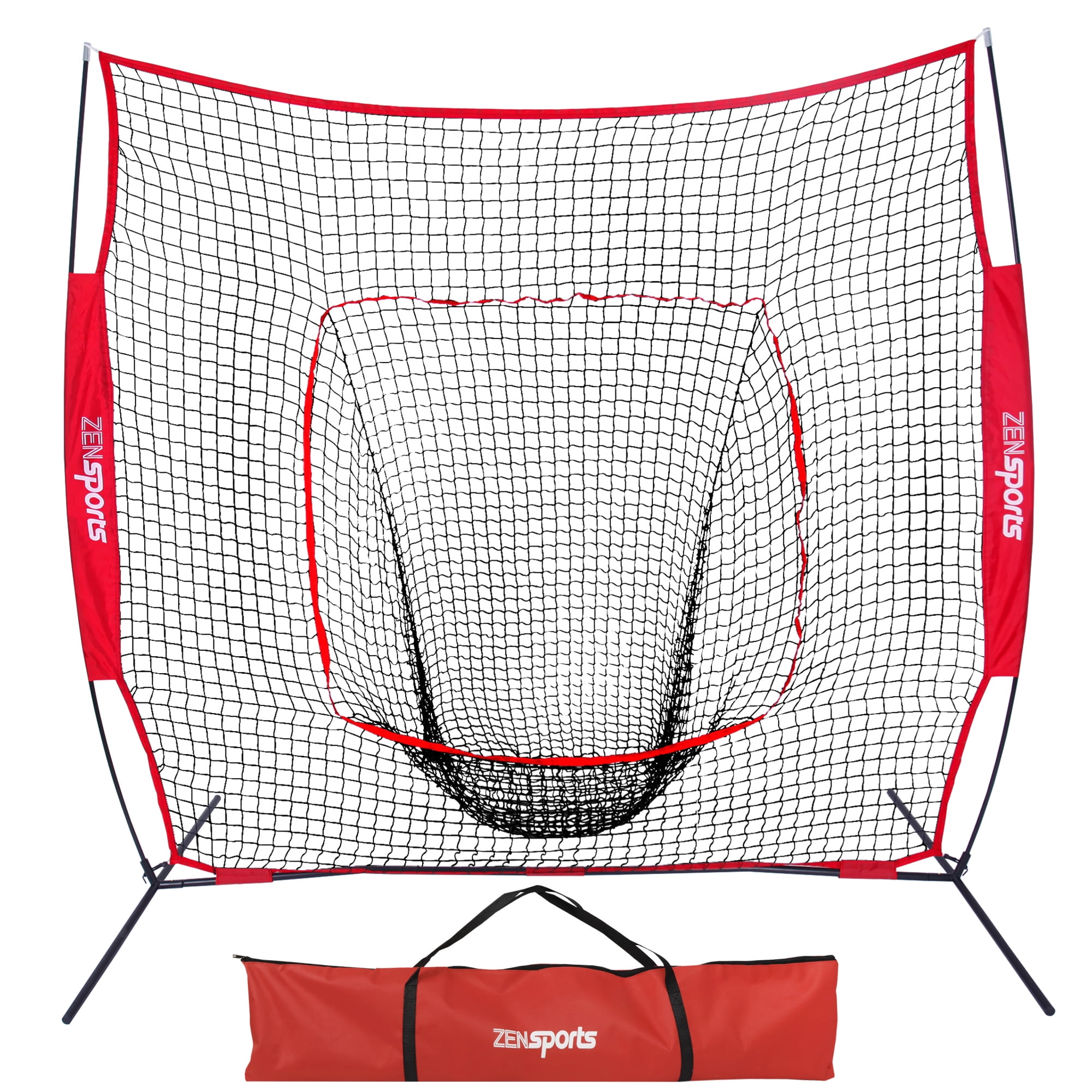 Tripod Batting Tee W/Carry Bag Weather Resistant 7'×7' Baseball Practice Net 