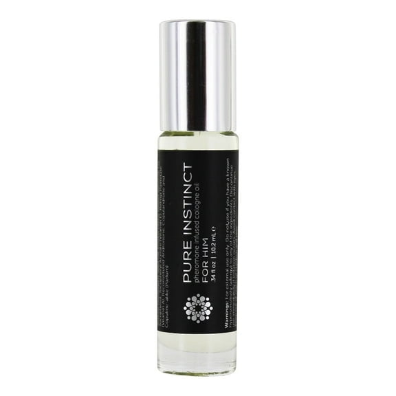 Pure Instinct Pheromone Infused Eau de Cologne for Men, 0.34 Oz, Rollerball