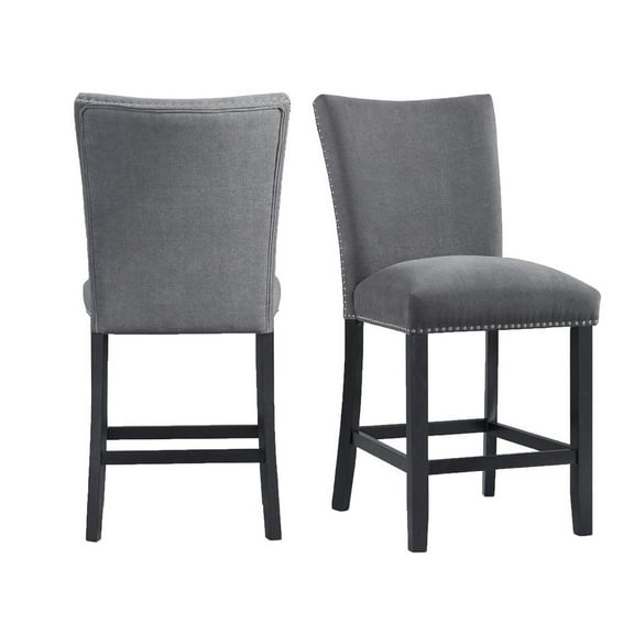 Picket House Furnishings Stratton Counter Height Side Chair Set in Charcoal