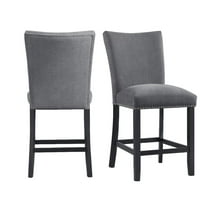 Picket House Furnishings Stratton Counter Height Side Chair Set in Charcoal