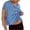 Blue-1, variant on Women Open Back Workout Shirts Short Sleeve Backless Tops Casual Yoga Y2k Athletic Gym Slouchy Crop Running Tee Shirt