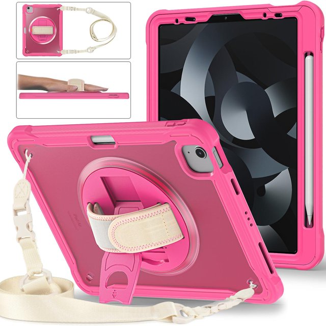 KAIYANG Funda de PC+TPU rosa multicolor para iPad Air 11 (2024) / Air (2020) / (2022) / Pro 11 (2018) / (2020) / (2021) / (2022)